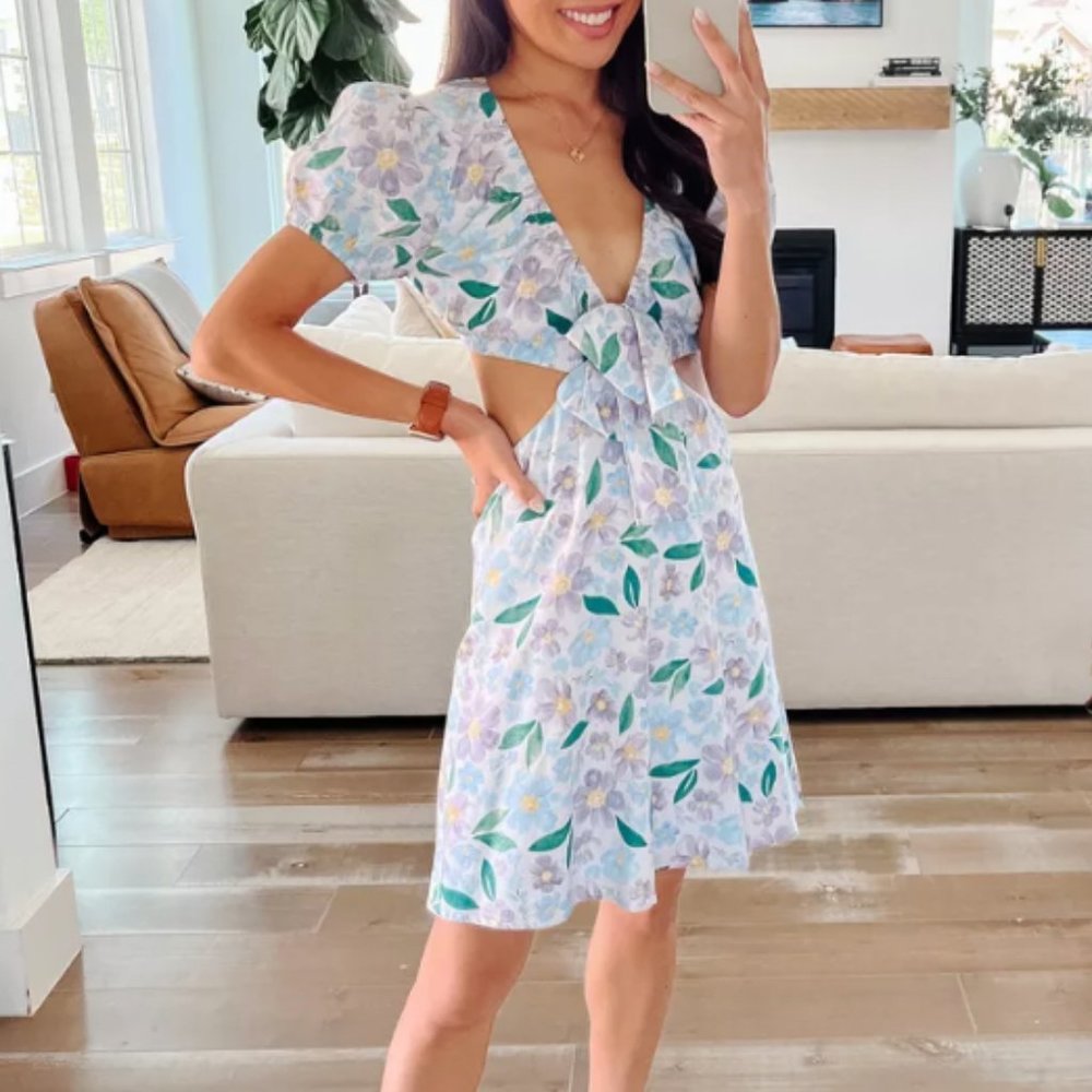 Petal & Pup Adanna Tie Front Mini Dress